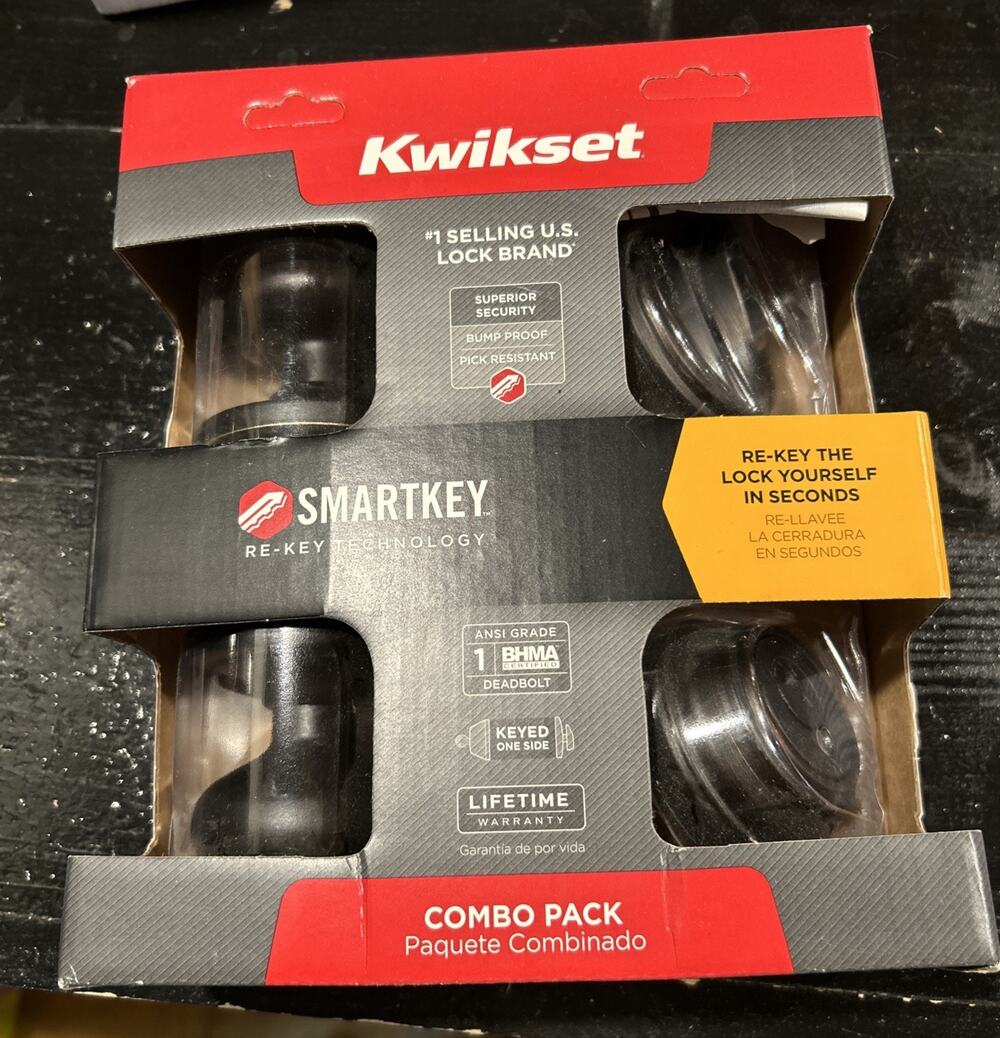 Kwikset Entry Door & Deadbolt Combo Pk Venetian Bronze 99910-035 New Extra Keys